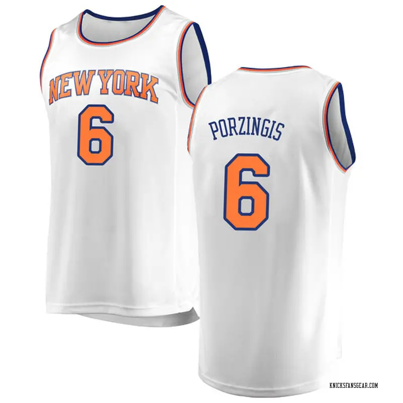 Fanatics Branded New York Knicks Swingman White Kristaps Porzingis Fast
