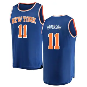 New York Knicks Fast Break Blue Jalen Brunson Jersey - Icon Edition - Youth
