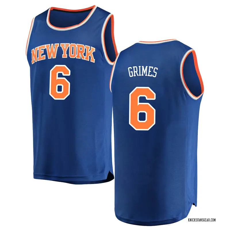 New York Knicks Quentin Grimes 6 2022-23 Statement Edition Navy Men Jersey  Swingman - Bluefink