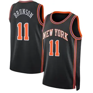 New York Knicks Swingman Black Jalen Brunson 2021/22 Jersey - City Edition - Men's