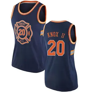Nike New York Knicks Authentic Navy Blue Kevin Knox Jersey ...