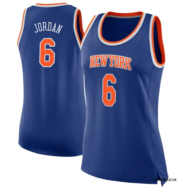 Nike New York Knicks Swingman Blue DeAndre Jordan Jersey ...