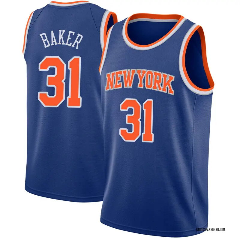 Nike New York Knicks Swingman Blue Ron Baker Jersey - Icon Edition ...