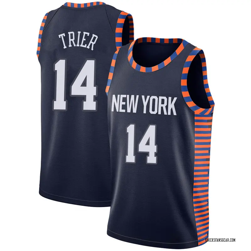 Nike New York Knicks Swingman Navy Allonzo Trier 2018/19 Jersey - City Edition - Youth