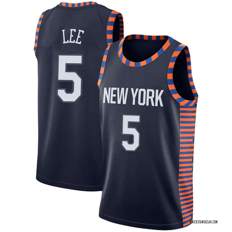 Nike New York Knicks Swingman Navy Courtney Lee 2018/19 Jersey - City Edition - Men's