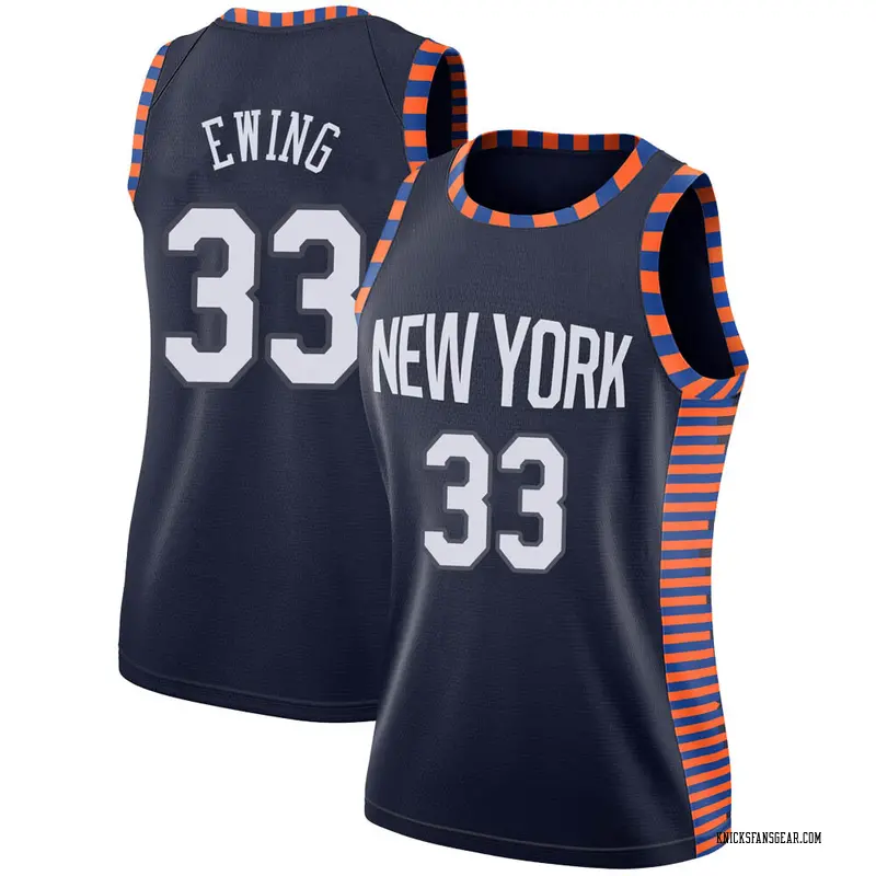 Nike New York Knicks Swingman Navy Patrick Ewing 2018/19 Jersey - City Edition - Women's