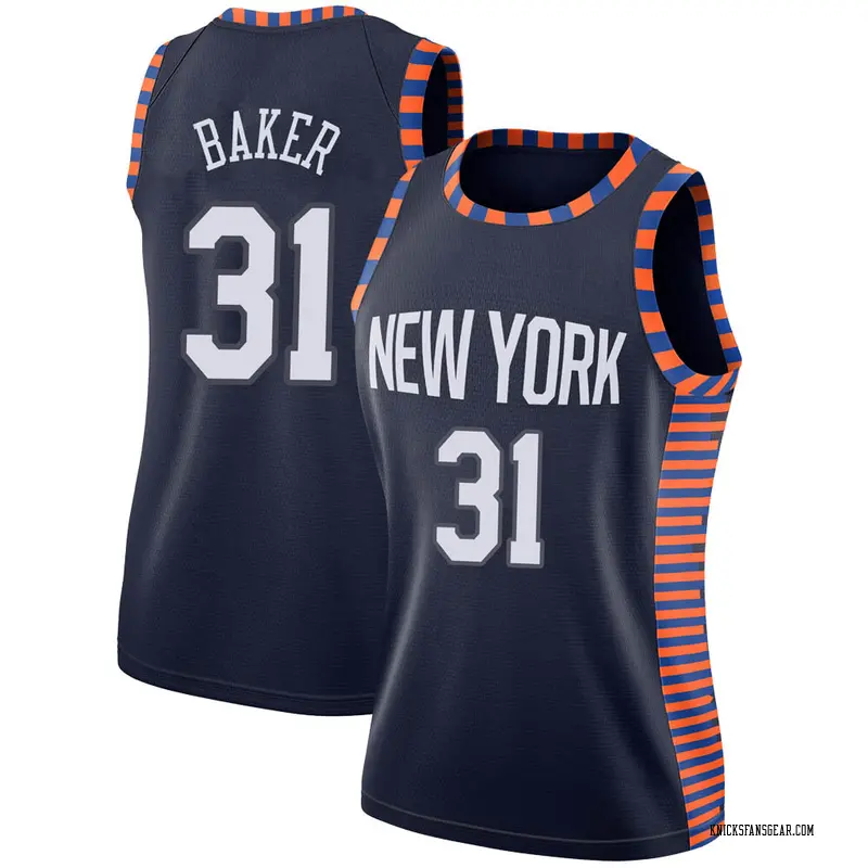 Nike New York Knicks Swingman Navy Ron Baker 2018/19 Jersey - City Edition - Women's